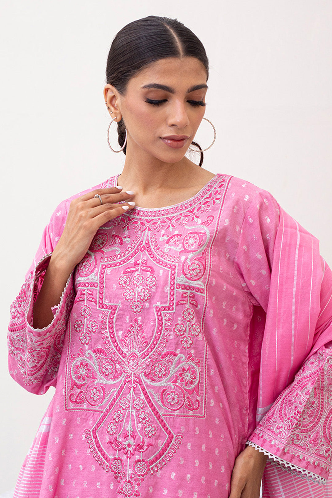 Embroidered Shirt Shalwar Dupatta - 0437