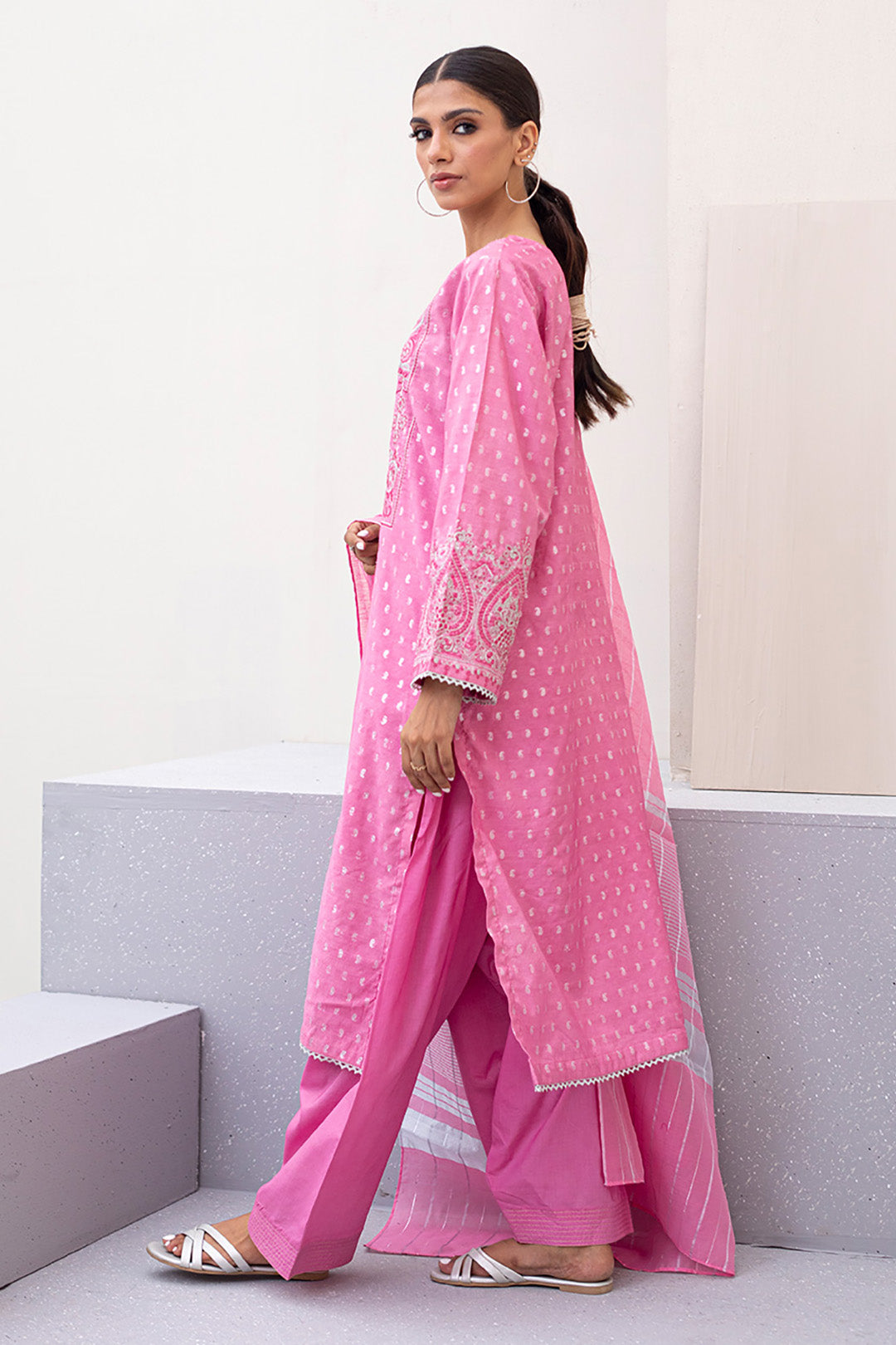 Embroidered Shirt Shalwar Dupatta - 0437