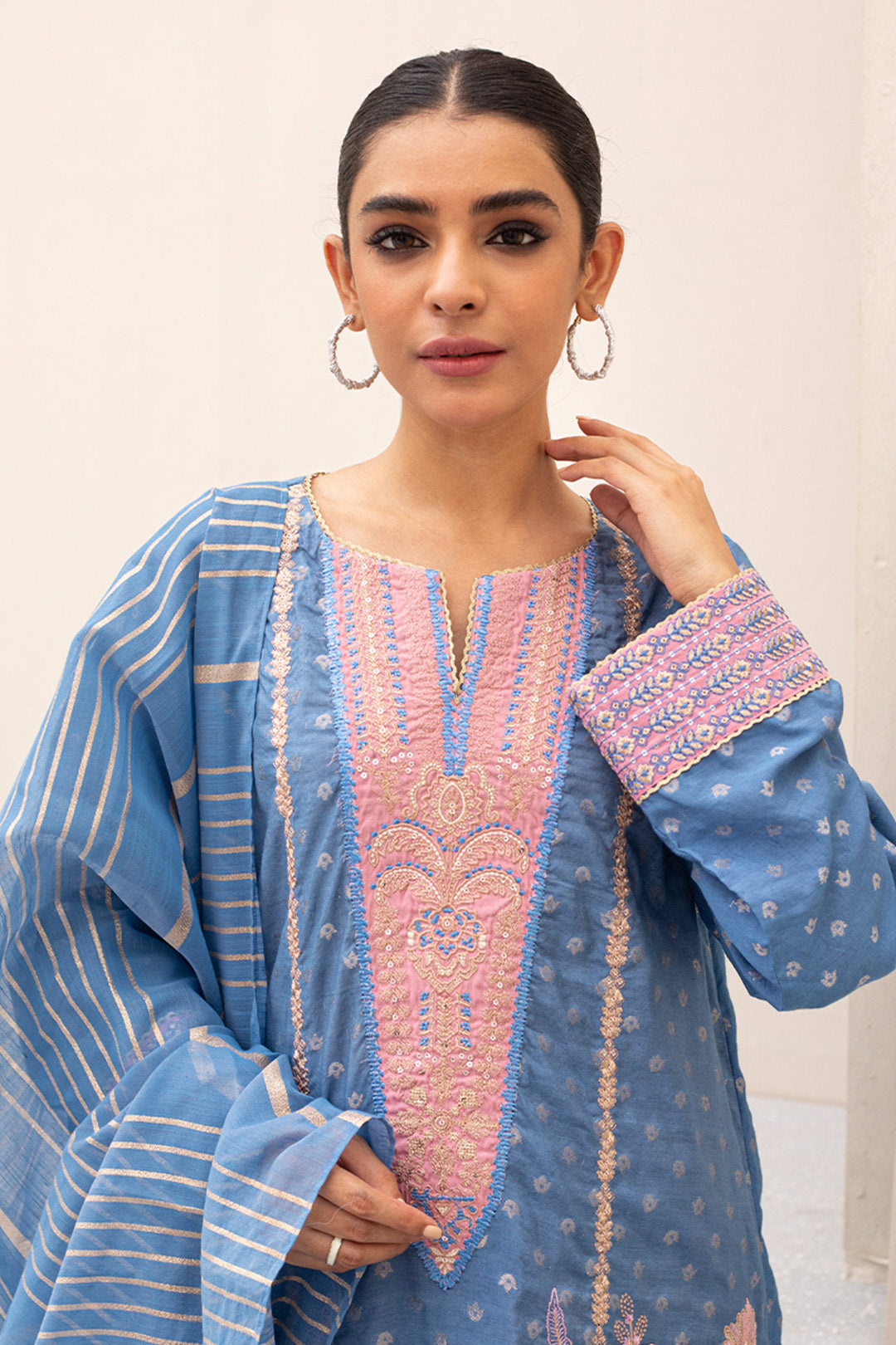 Embroidered Shirt Shalwar Dupatta - 0440