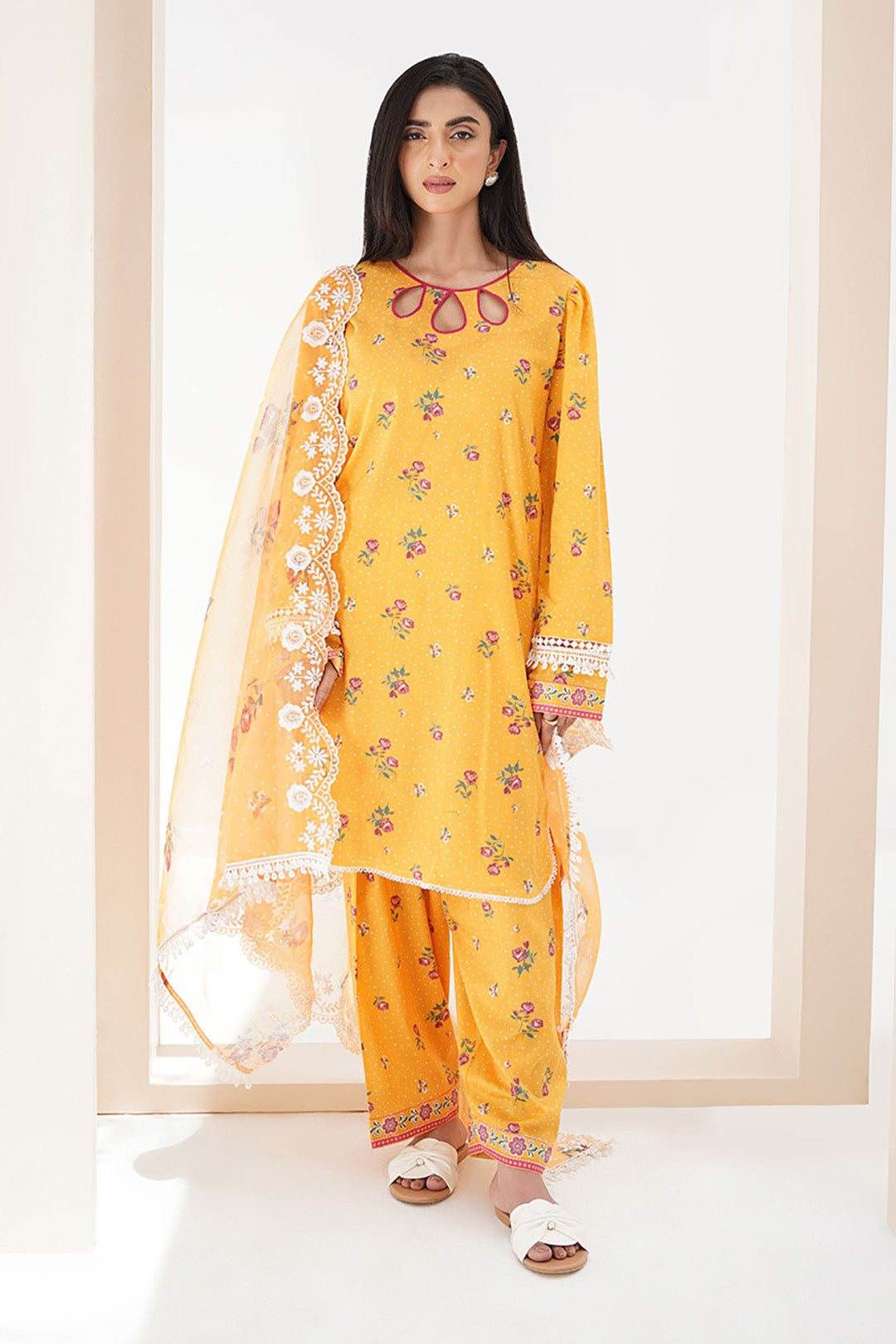 Embroidered Shirt Shalwar Dupatta - 0503