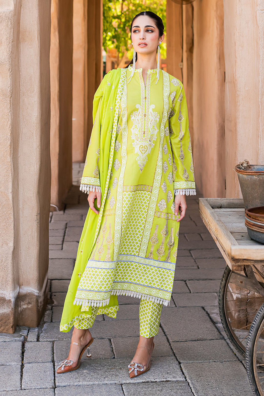 Embroidered Shirt Shalwar Dupatta - 0565