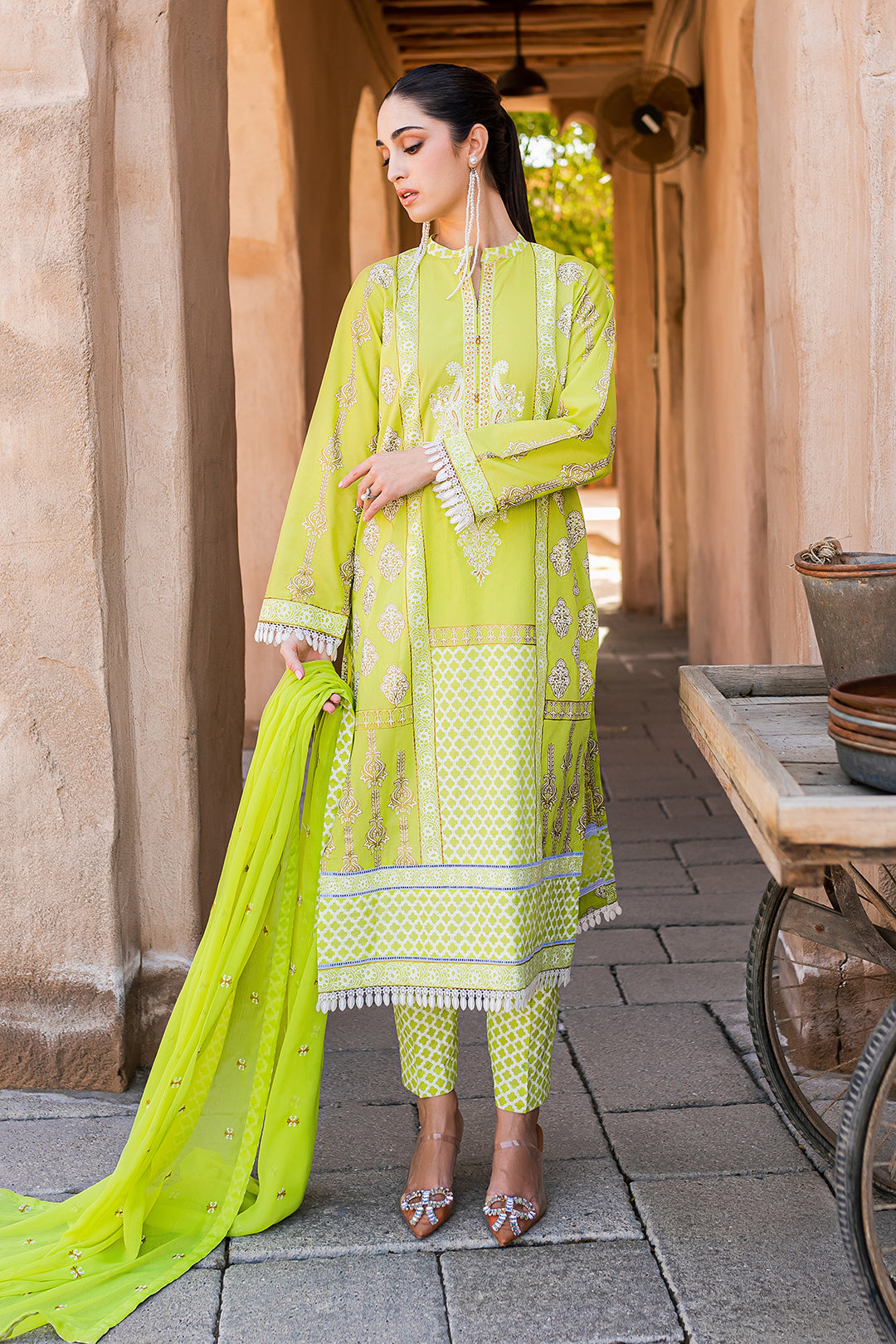 Embroidered Shirt Shalwar Dupatta - 0565