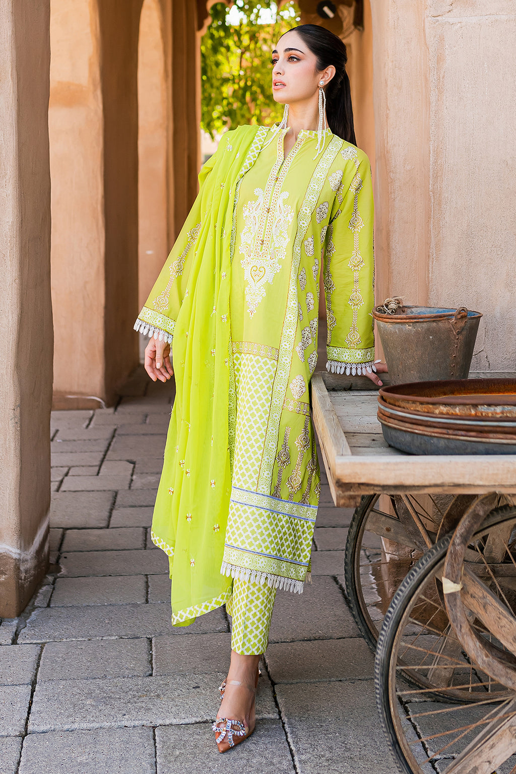 Embroidered Shirt Shalwar Dupatta - 0565