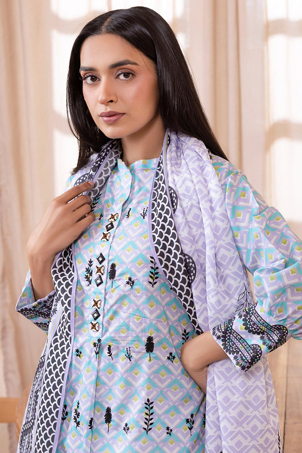 Embroidered Shirt Dupatta - 1031
