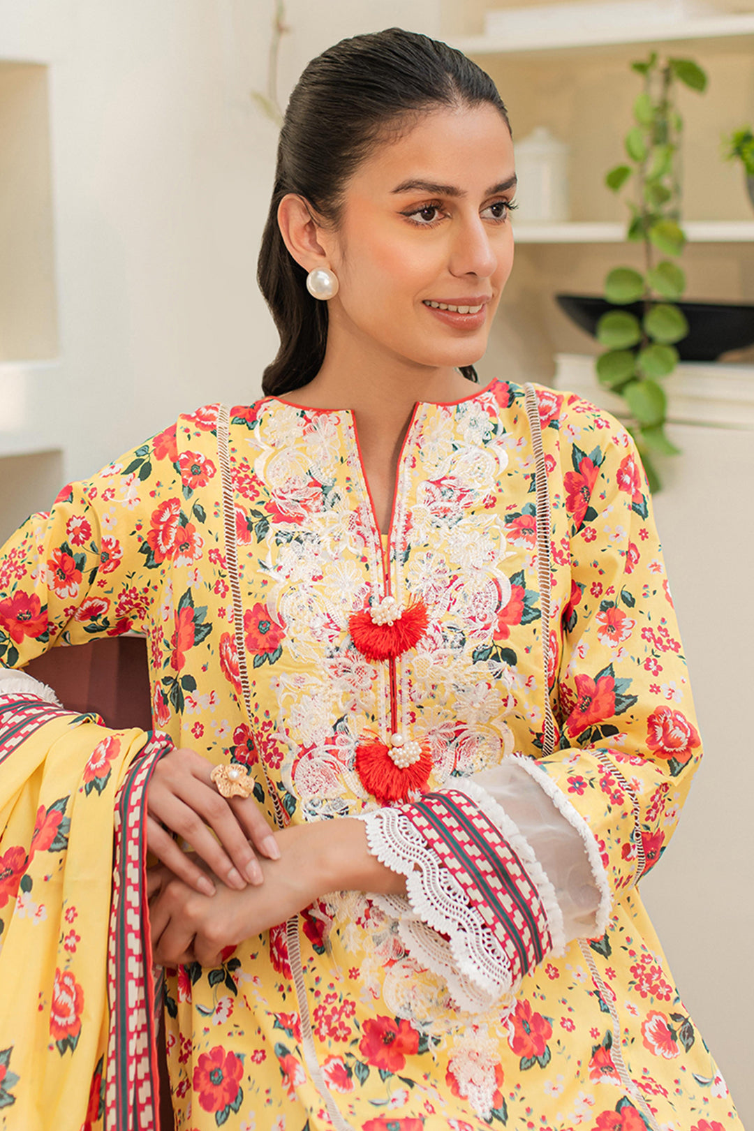 Embroidered Shirt Dupatta - 1168