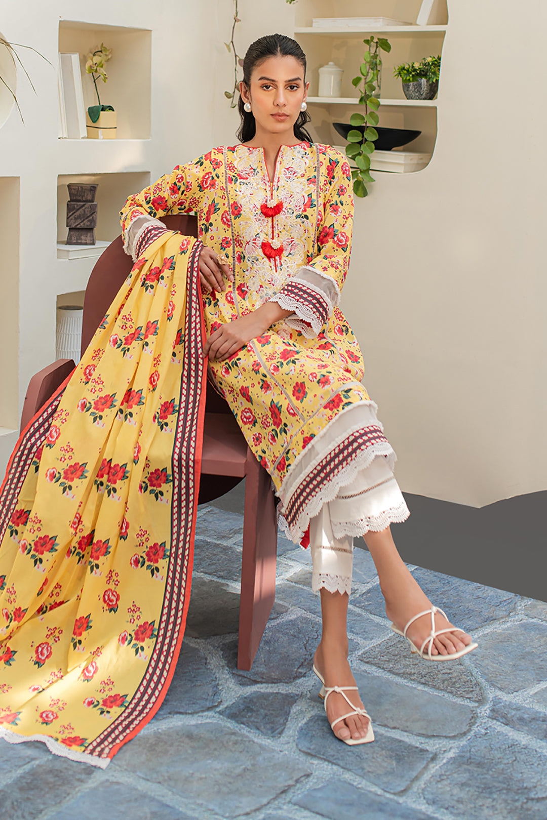 Embroidered Shirt Dupatta - 1168