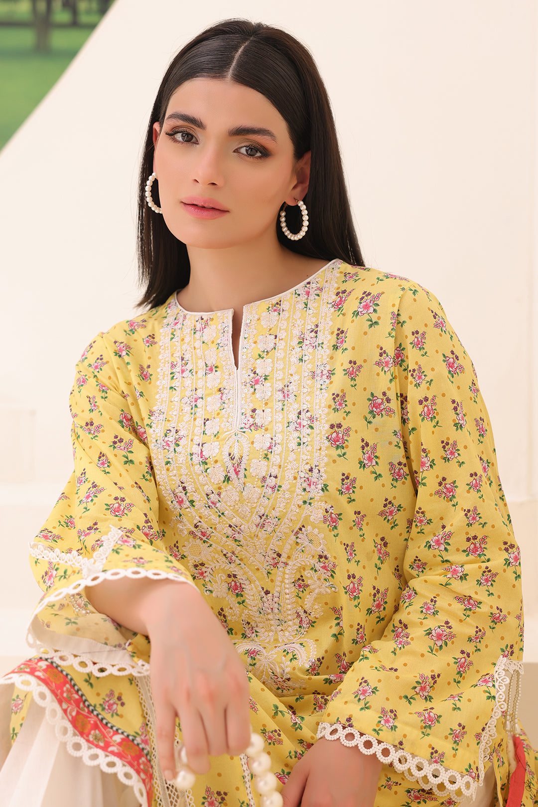 Embroidered Shirt Dupatta - 1174