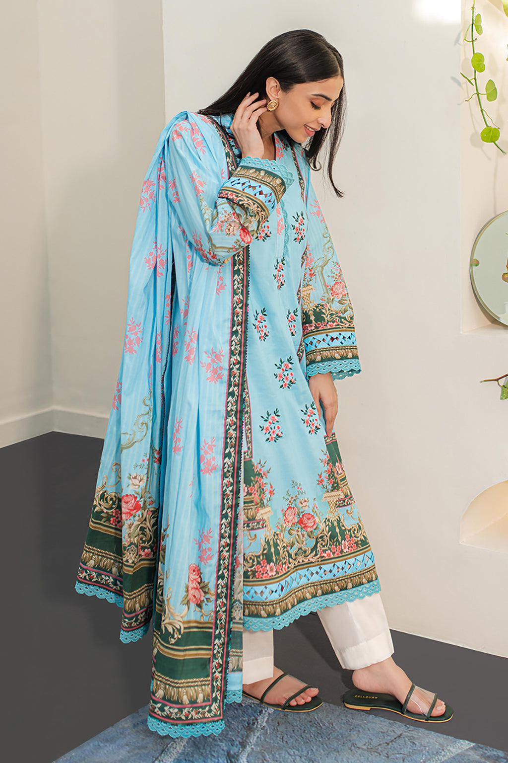 Embroidered Shirt Dupatta - 1176