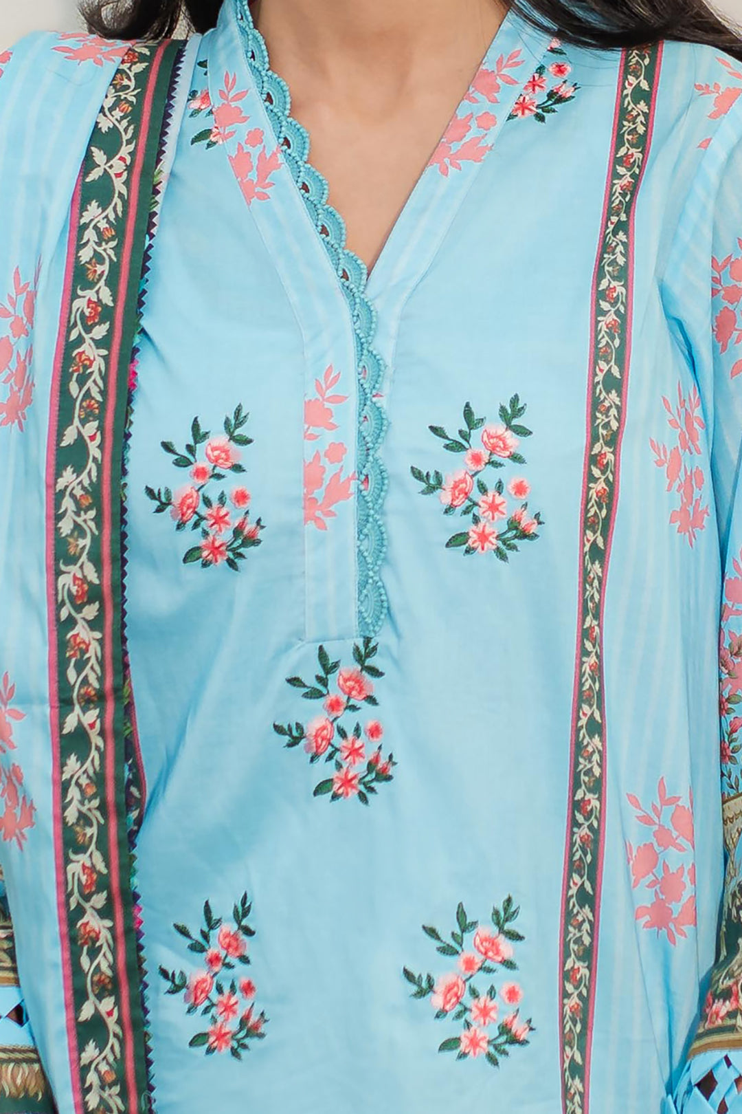 Embroidered Shirt Dupatta - 1176