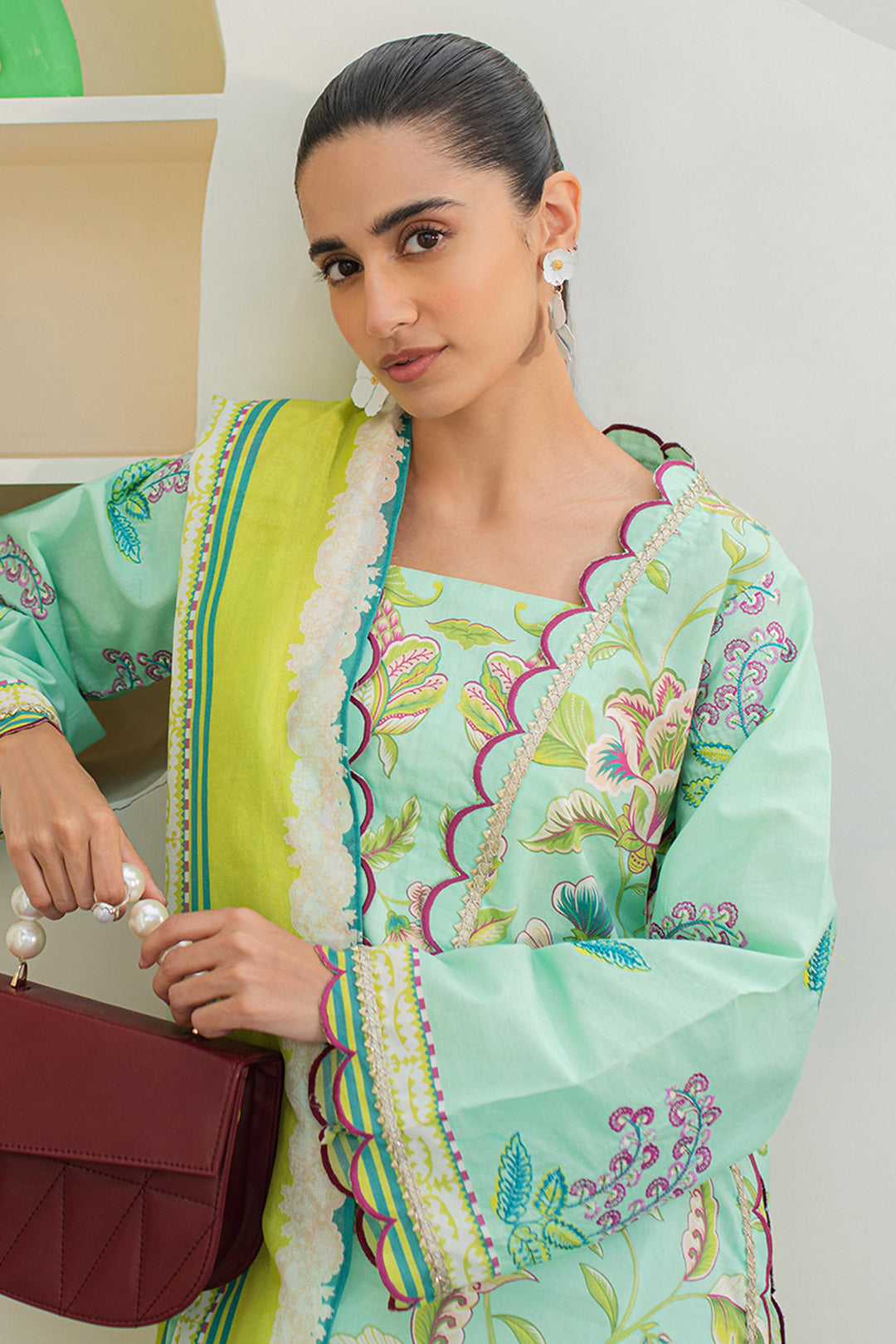 Embroidered Shirt Dupatta - 1179