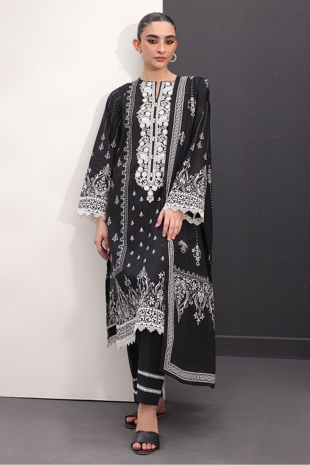 Embroidered Shirt Dupatta - 1496