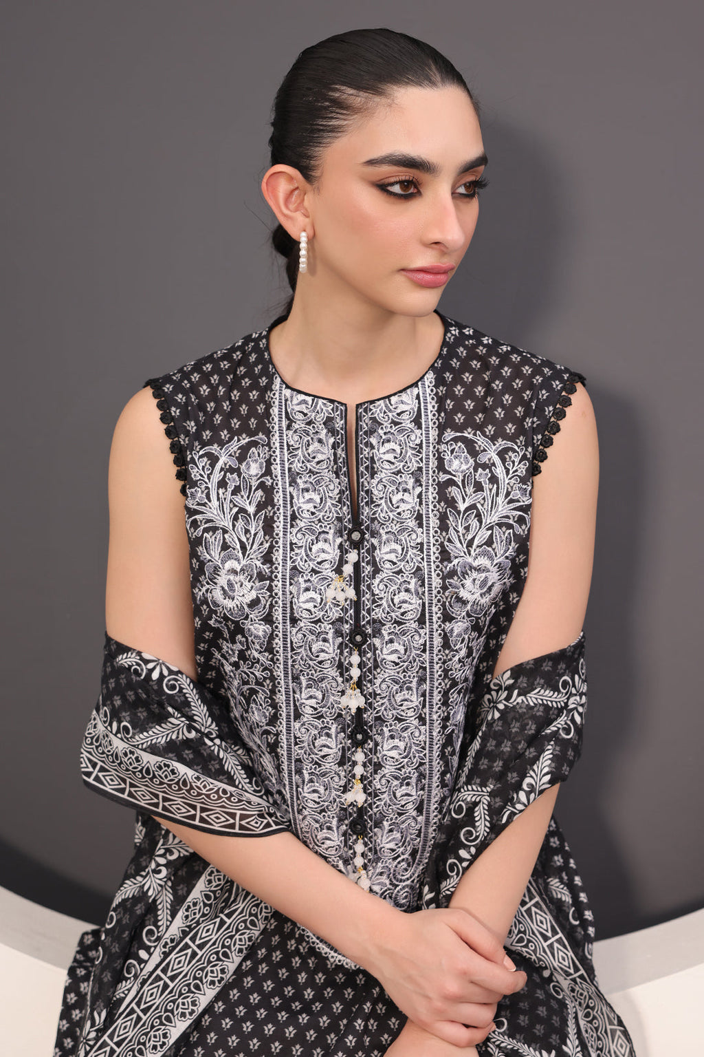 Embroidered Shirt Dupatta - 1497