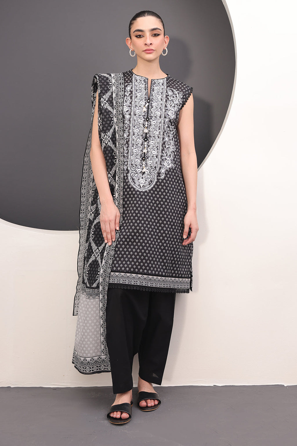 Embroidered Shirt Dupatta - 1497