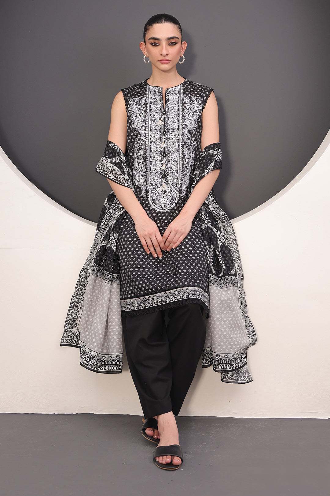 Embroidered Shirt Dupatta - 1497