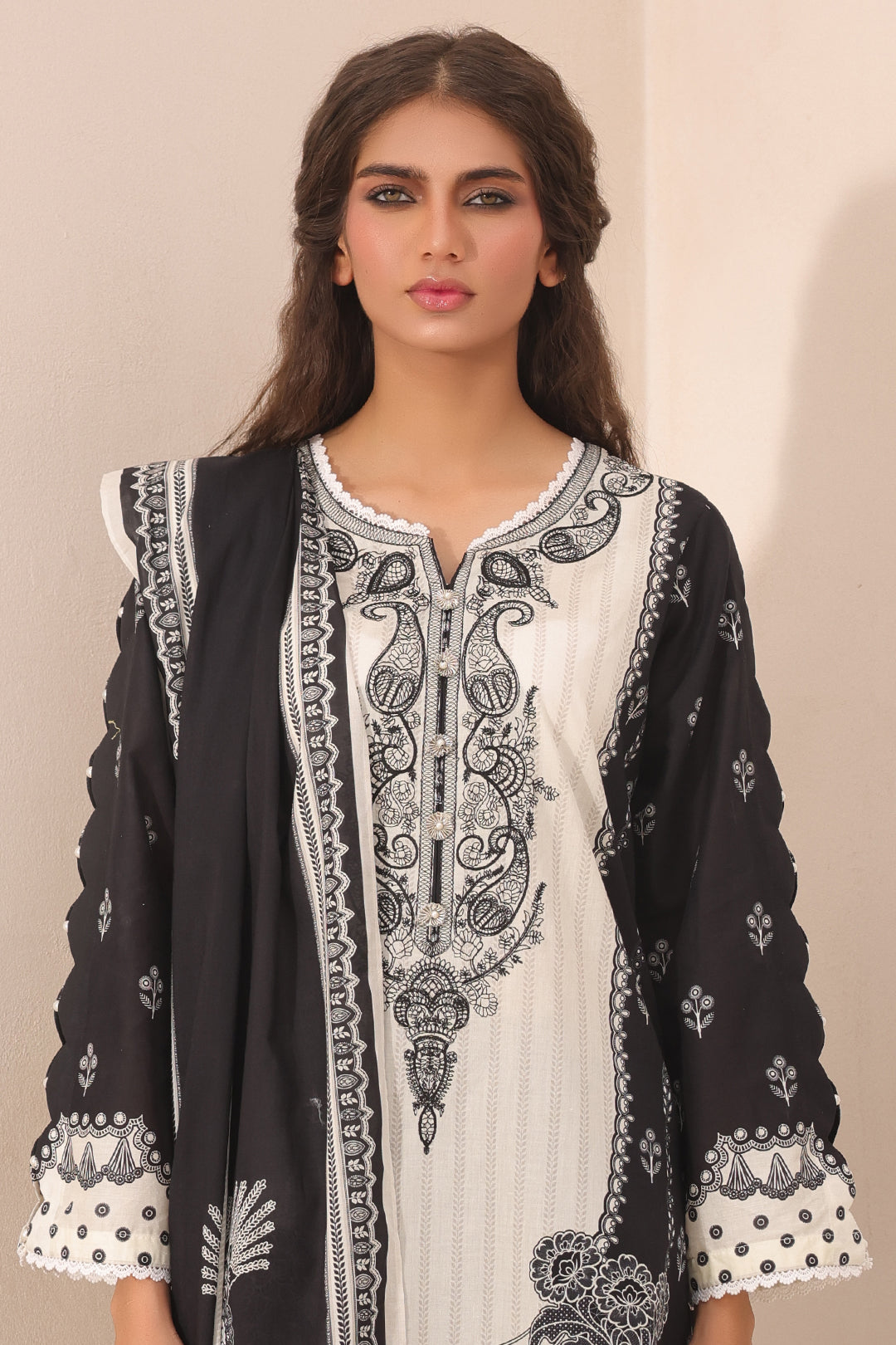 Embroidered Shirt Dupatta - 1499