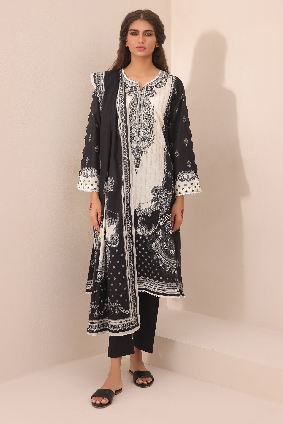 Embroidered Shirt Dupatta - 1499