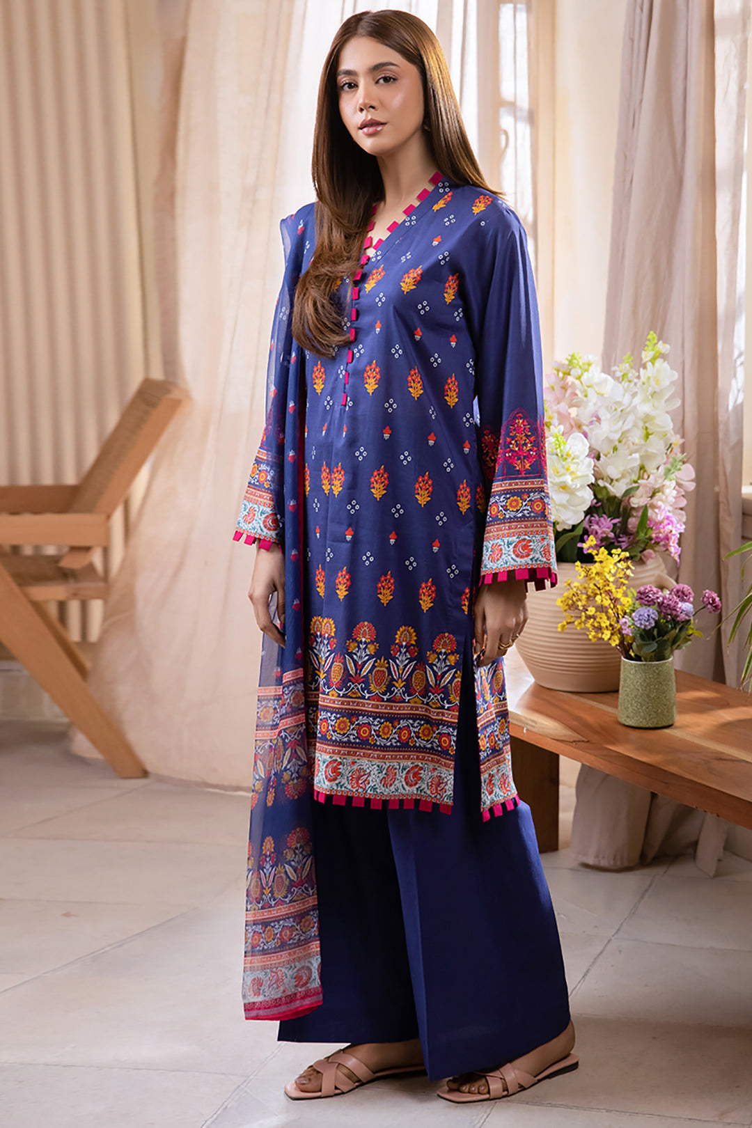 Embroidered Shirt Dupatta - 1619