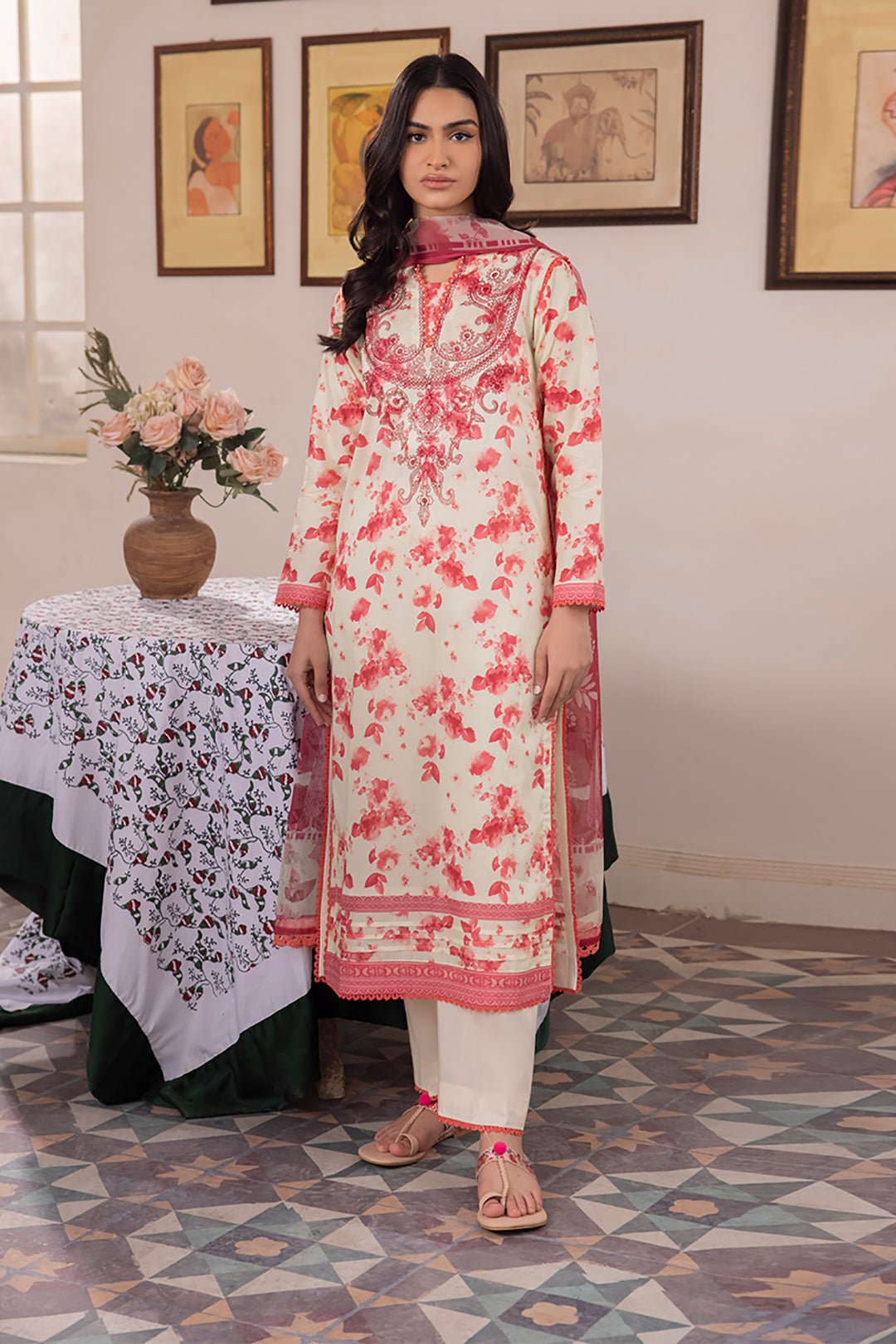 Embroidered Shirt Dupatta - 1622