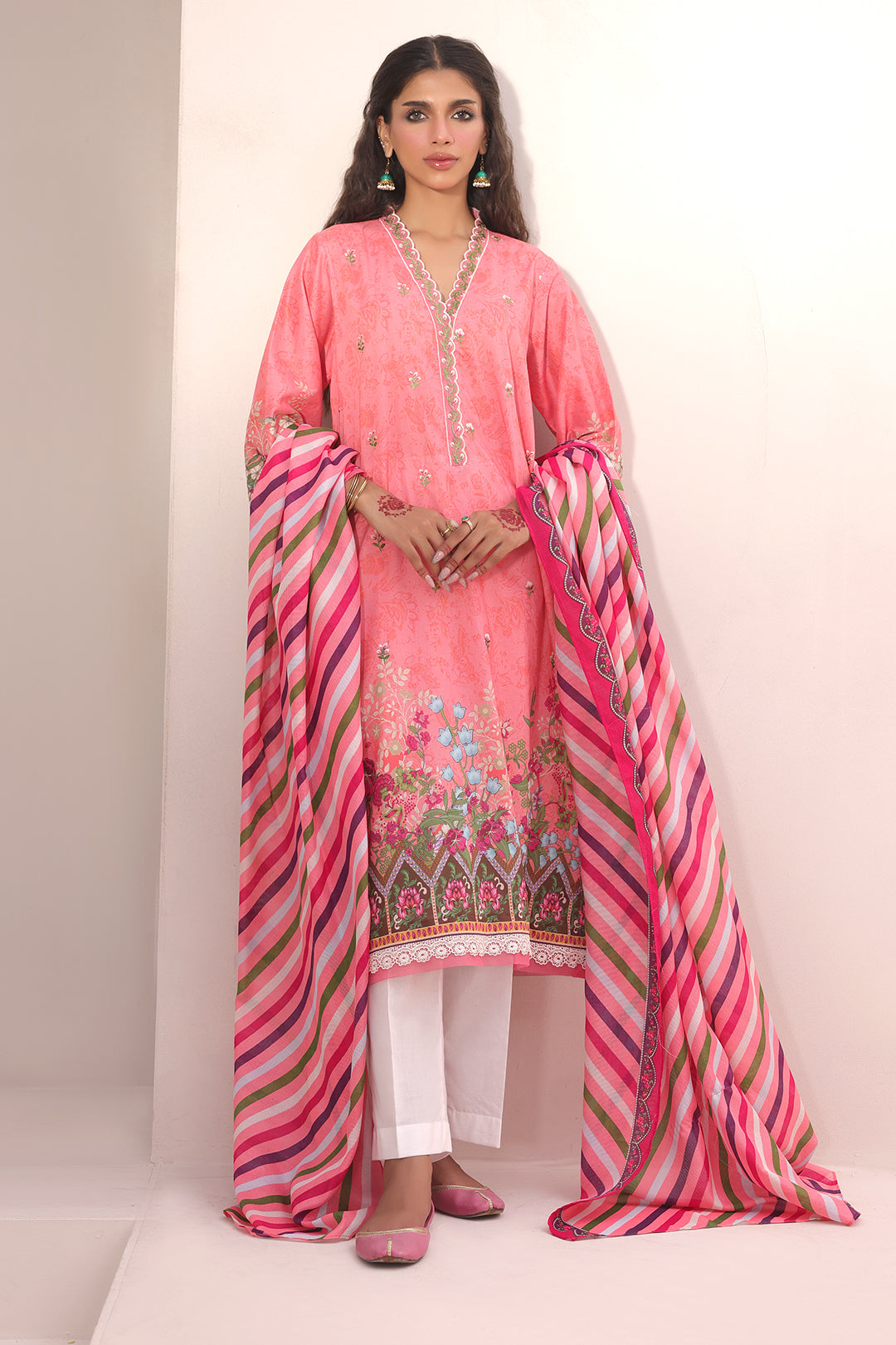 Embroidered Shirt Dupatta - 1658