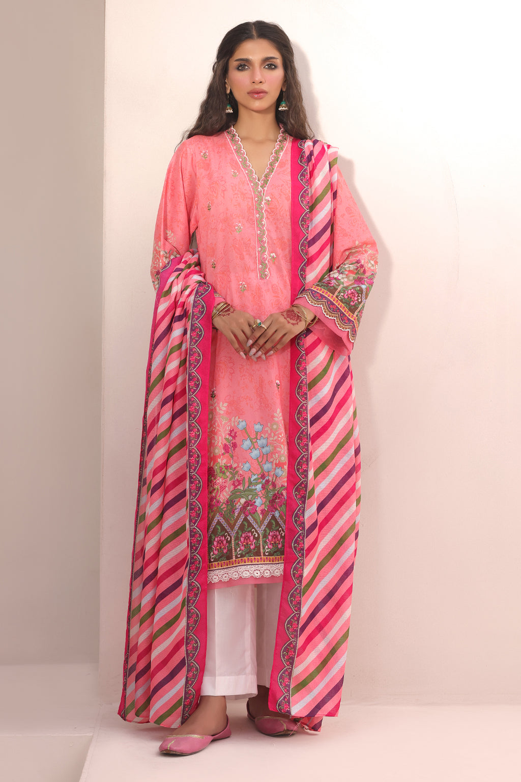 Embroidered Shirt Dupatta - 1658