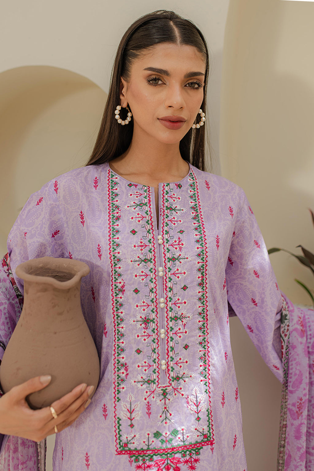 Embroidered Shirt Dupatta - 1659