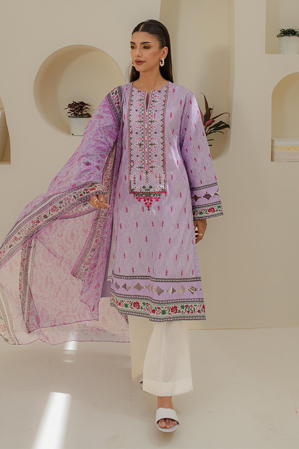 Embroidered Shirt Dupatta - 1659