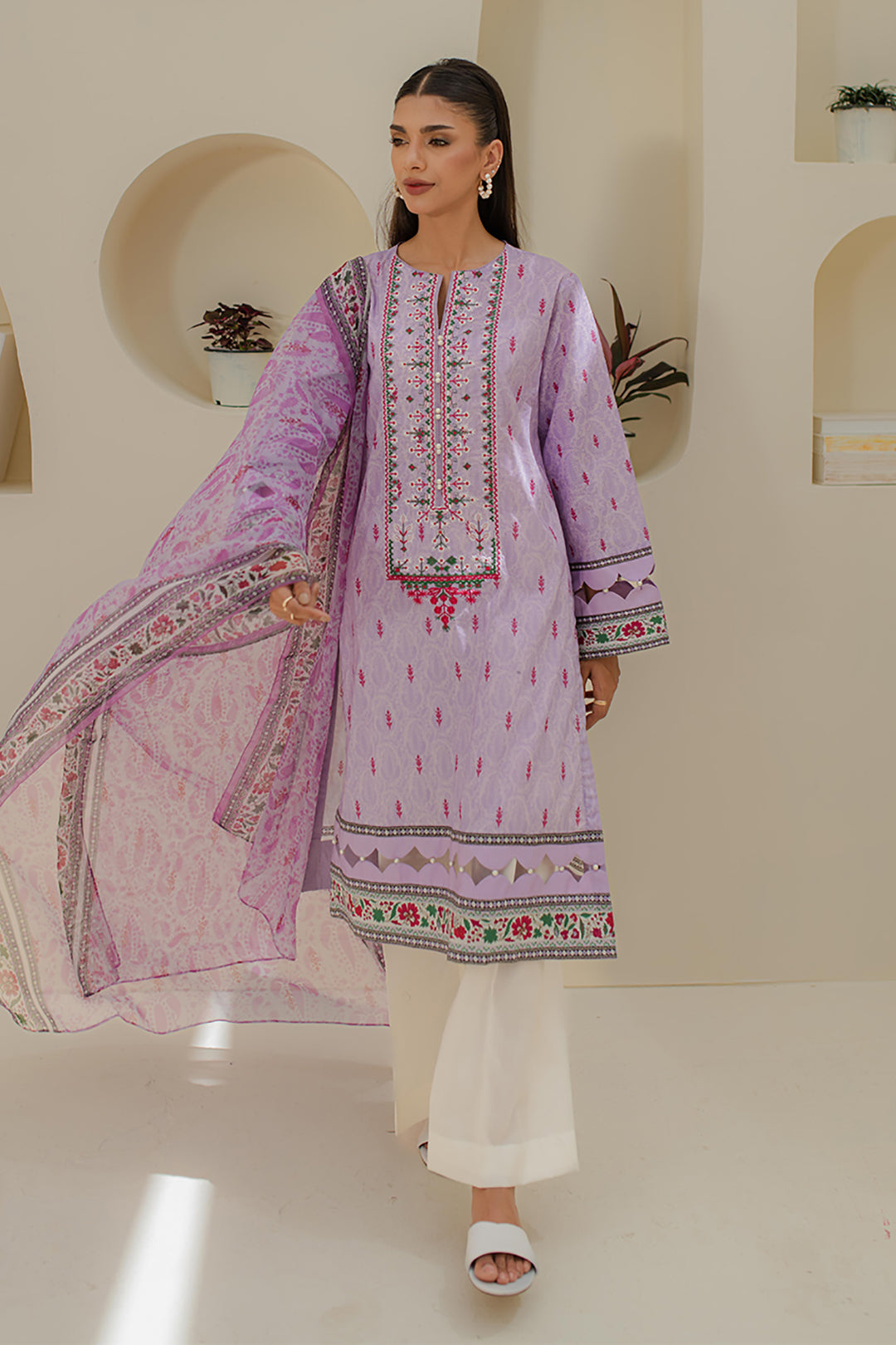 Embroidered Shirt Dupatta - 1659