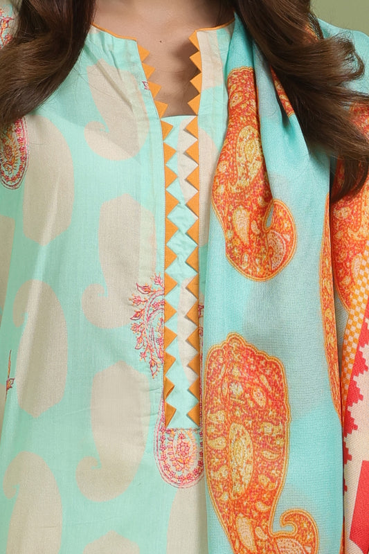 Embroidered Shirt Dupatta - 1716