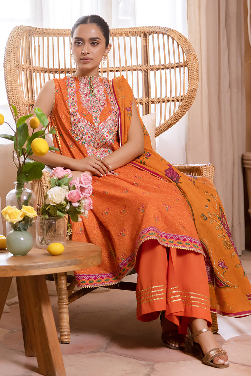 Embroidered Shirt Shalwar Dupatta - 1098