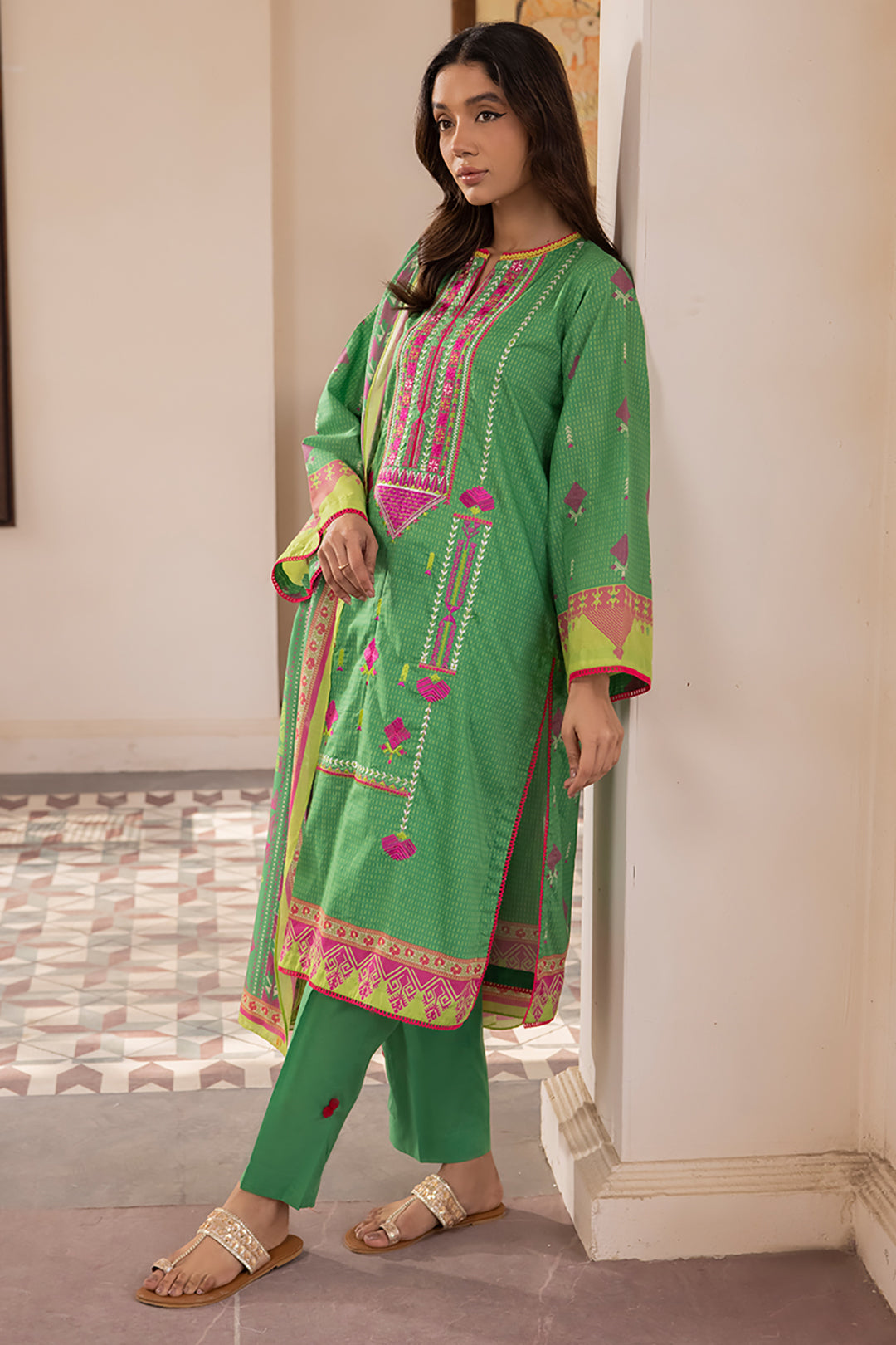 Embroidered Shirt Shalwar Dupatta - 1105