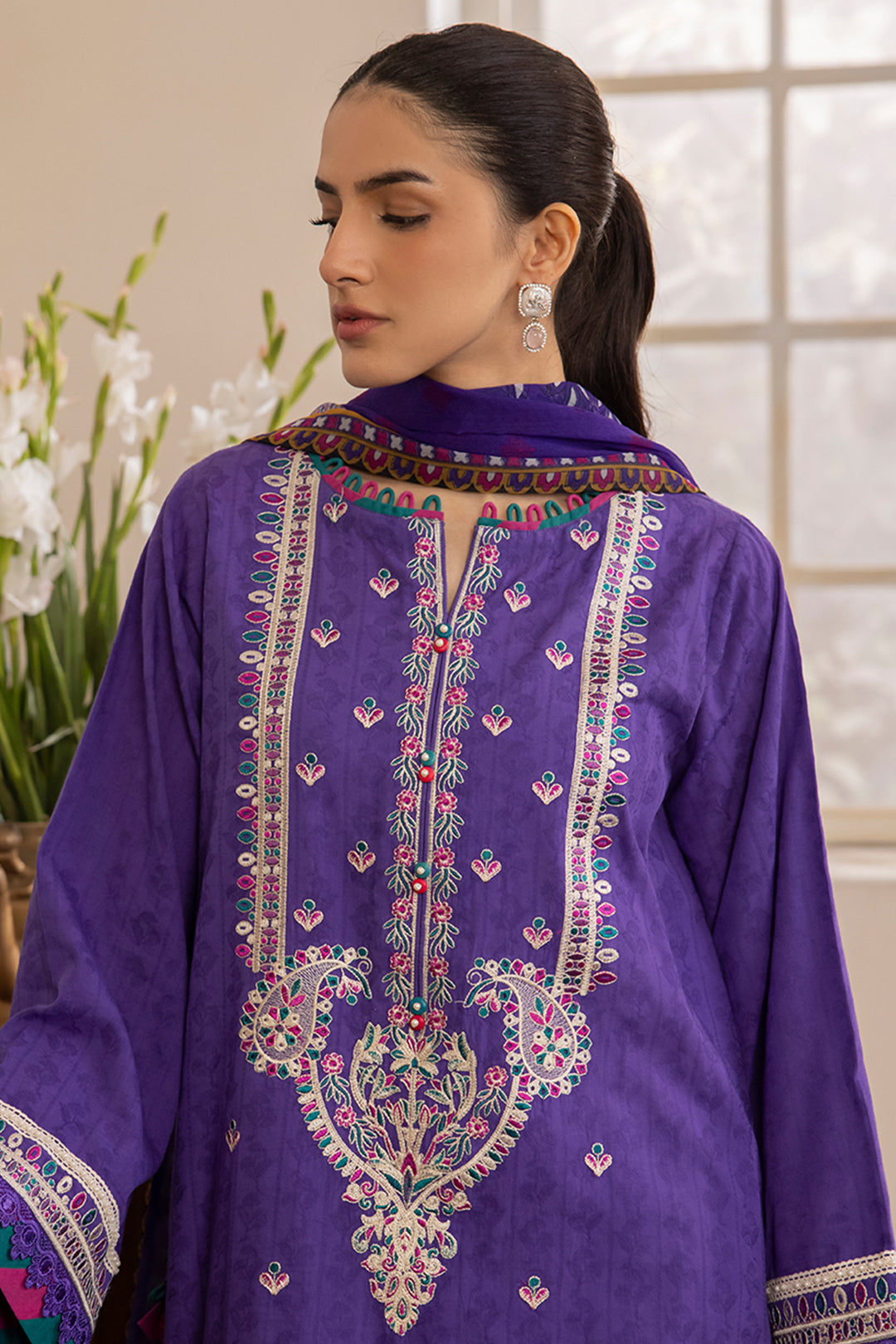 Embroidered Shirt Shalwar Dupatta - 1113