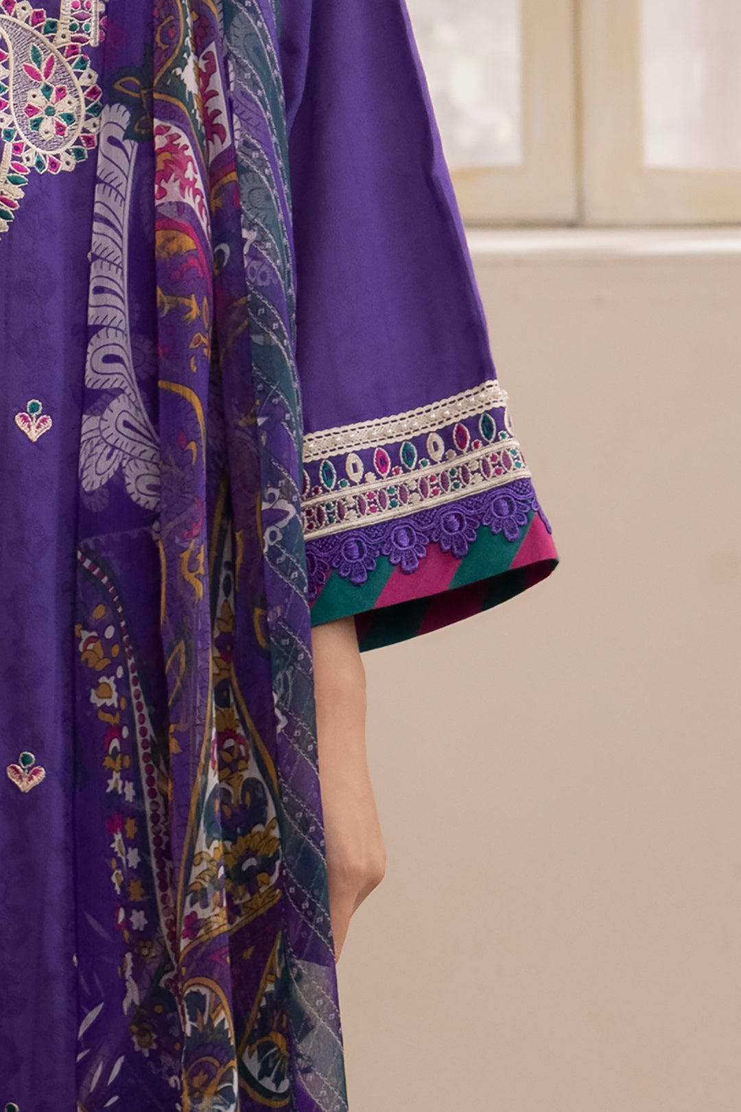 Embroidered Shirt Shalwar Dupatta - 1113