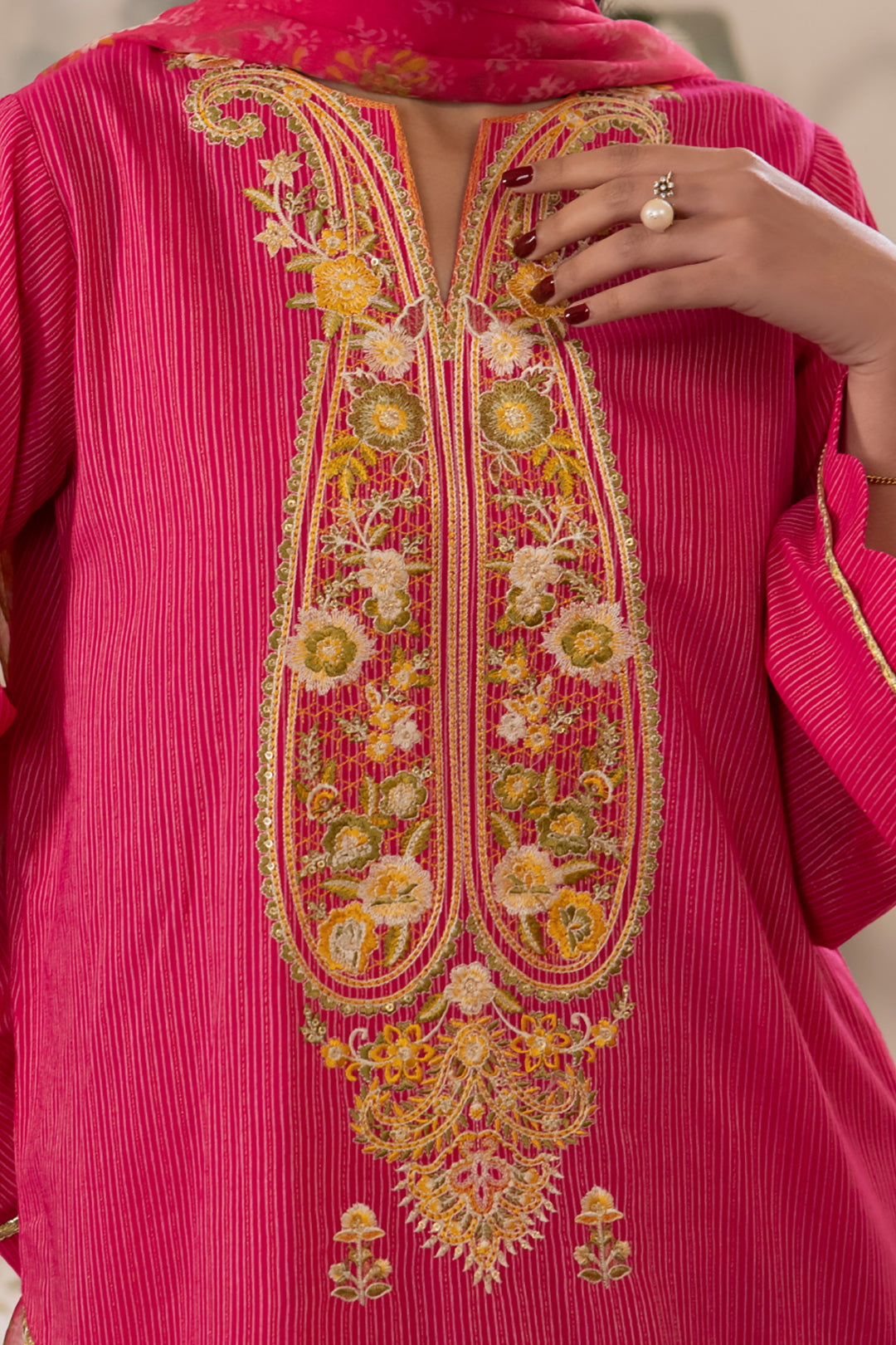 Embroidered Shirt Shalwar Dupatta - 1116