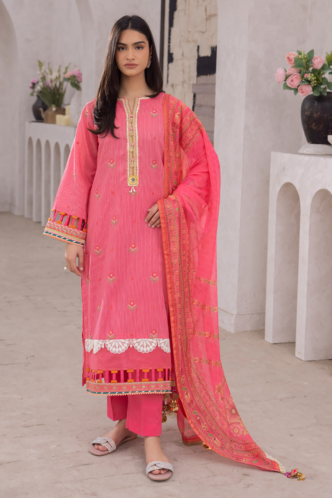 Embroidered Shirt Shalwar Dupatta - 1119