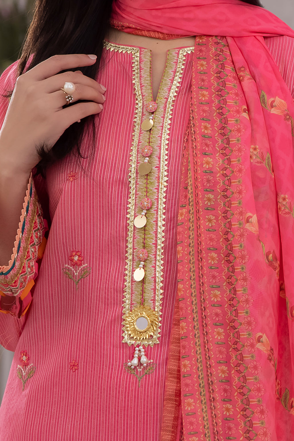 Embroidered Shirt Shalwar Dupatta - 1119