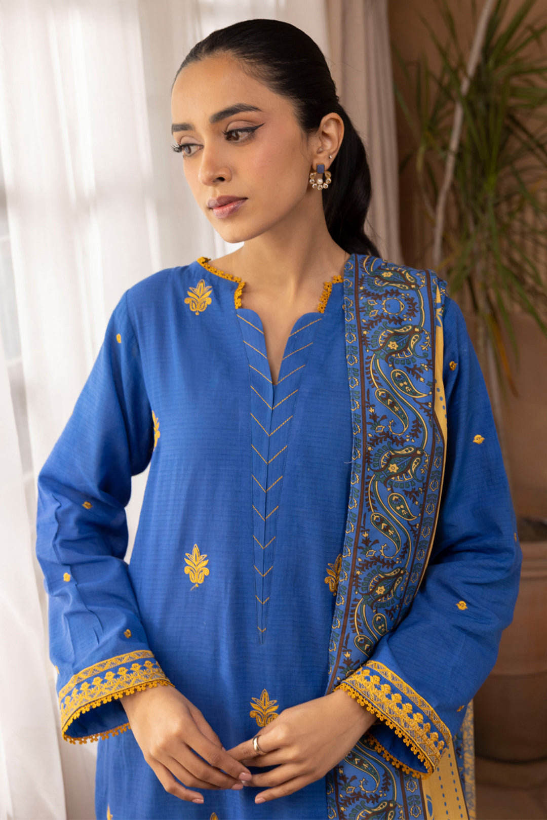 Embroidered Shirt Shalwar Dupatta - 1121