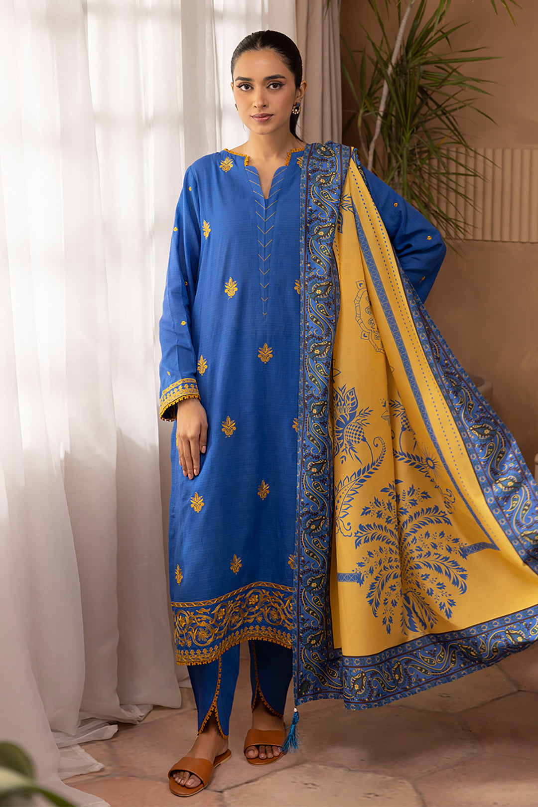 Embroidered Shirt Shalwar Dupatta - 1121