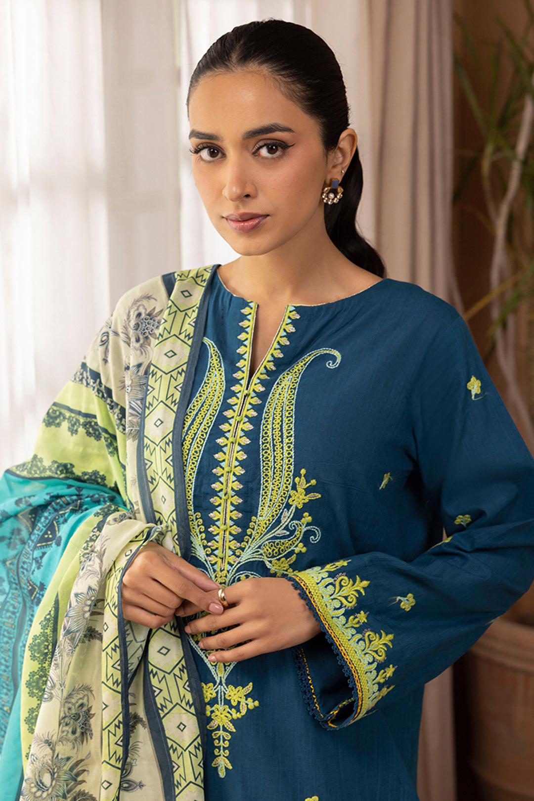 Embroidered Shirt Shalwar Dupatta - 1123