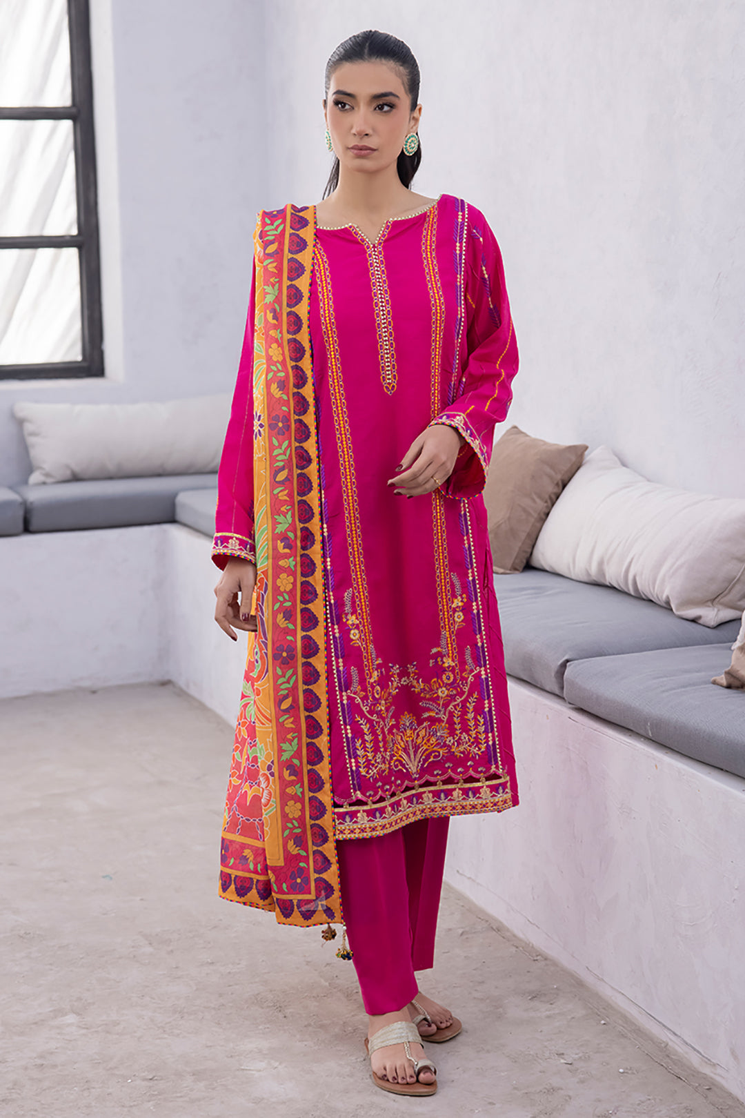 Embroidered Shirt Shalwar Dupatta - 1125