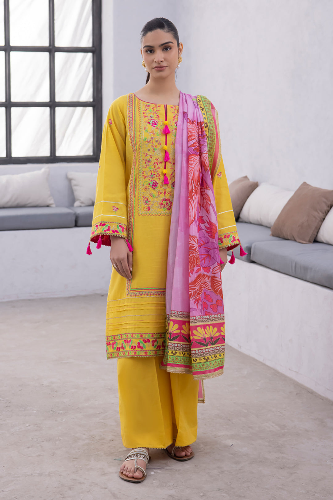 Embroidered Shirt Shalwar Dupatta - 1126