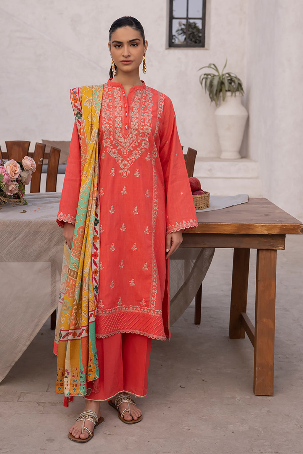Embroidered Shirt Shalwar Dupatta - 1128