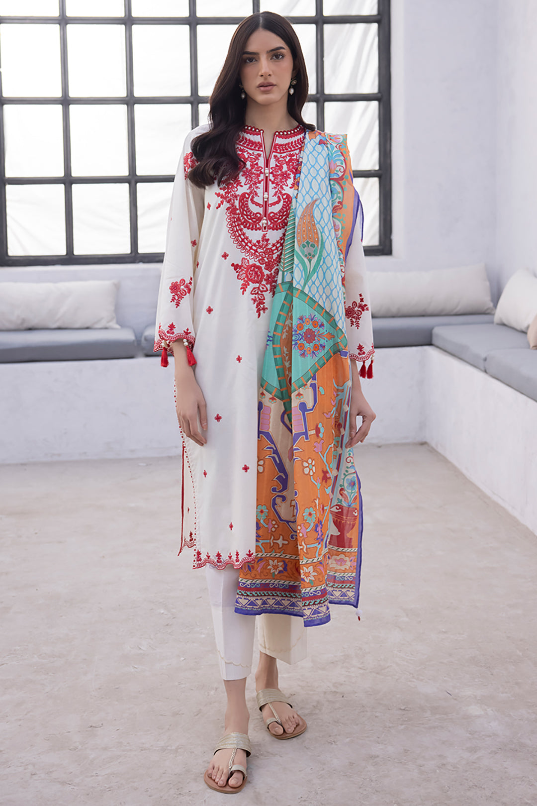 Embroidered Shirt Shalwar Dupatta - 1129