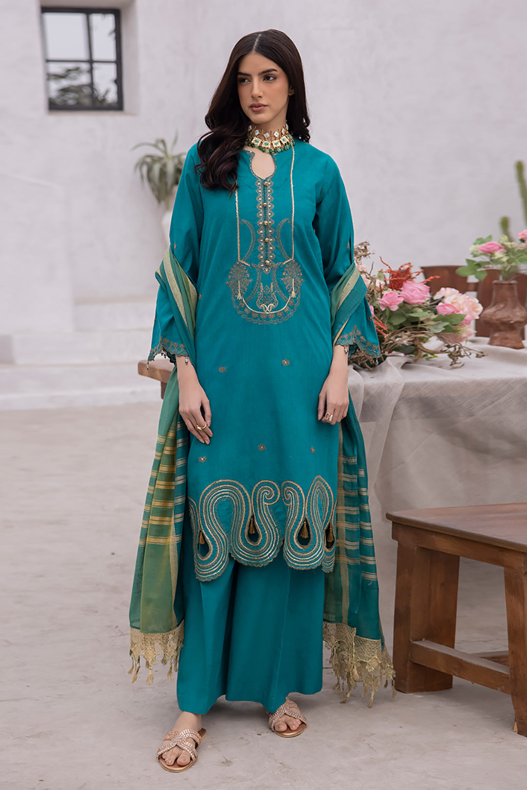 Embroidered Shirt Shalwar Dupatta - 1133