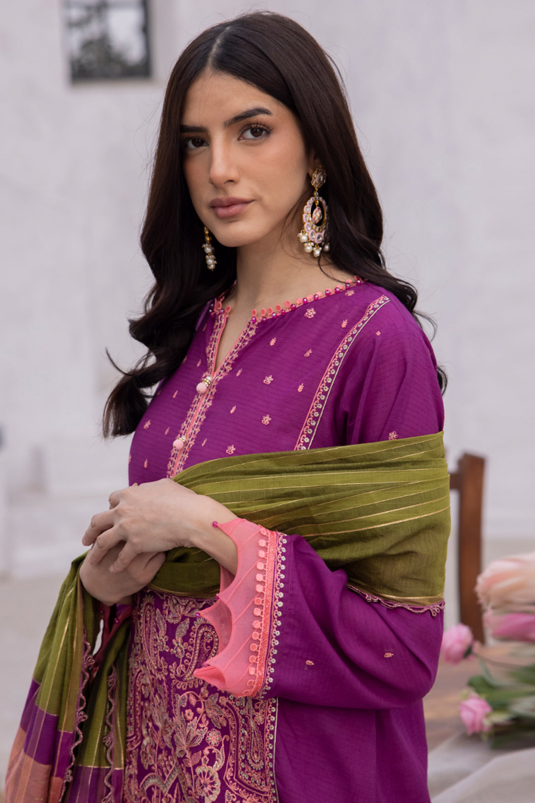 Embroidered Shirt Shalwar Dupatta - 1135