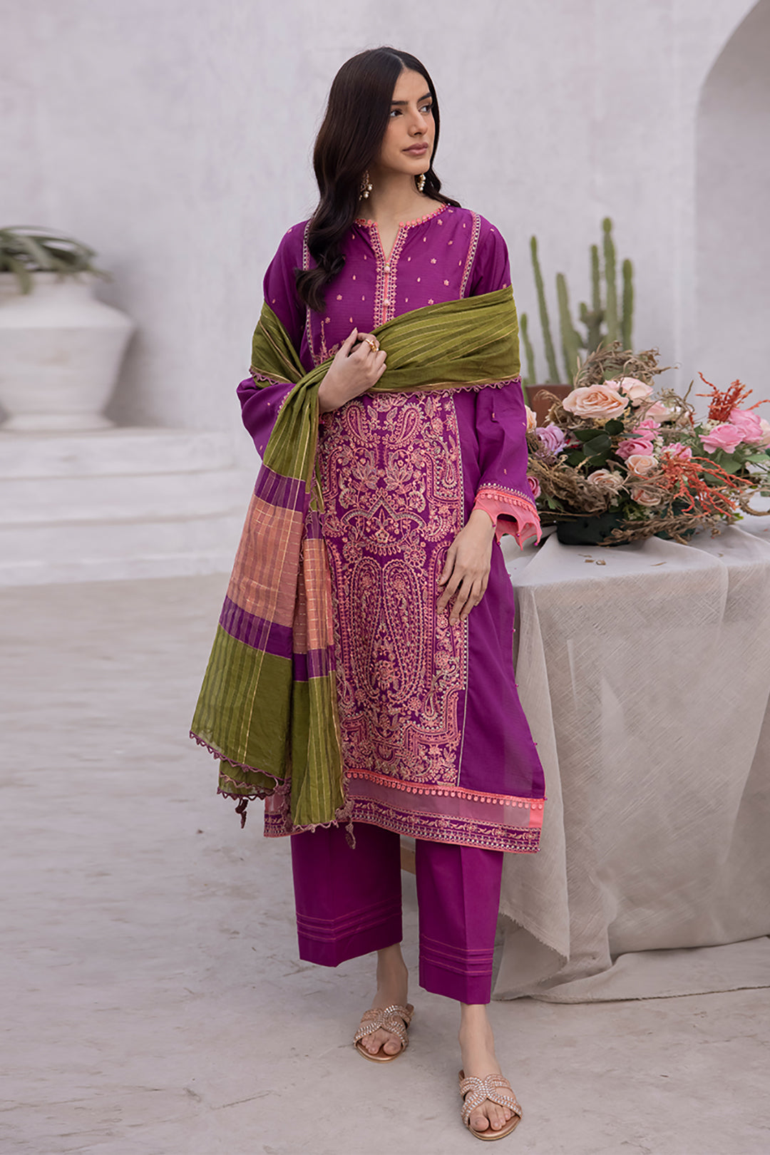 Embroidered Shirt Shalwar Dupatta - 1135