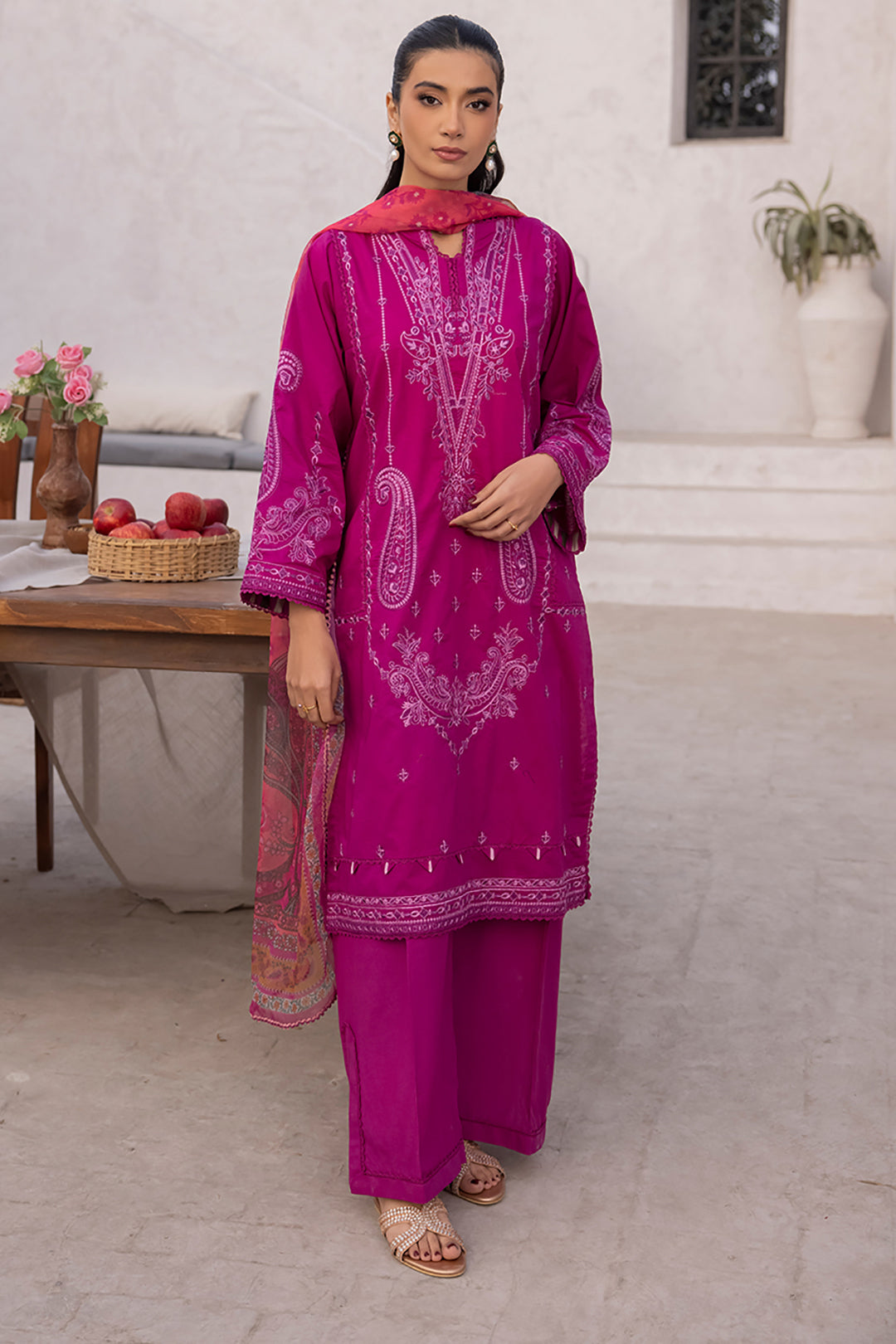 Embroidered Shirt Shalwar Dupatta - 1140