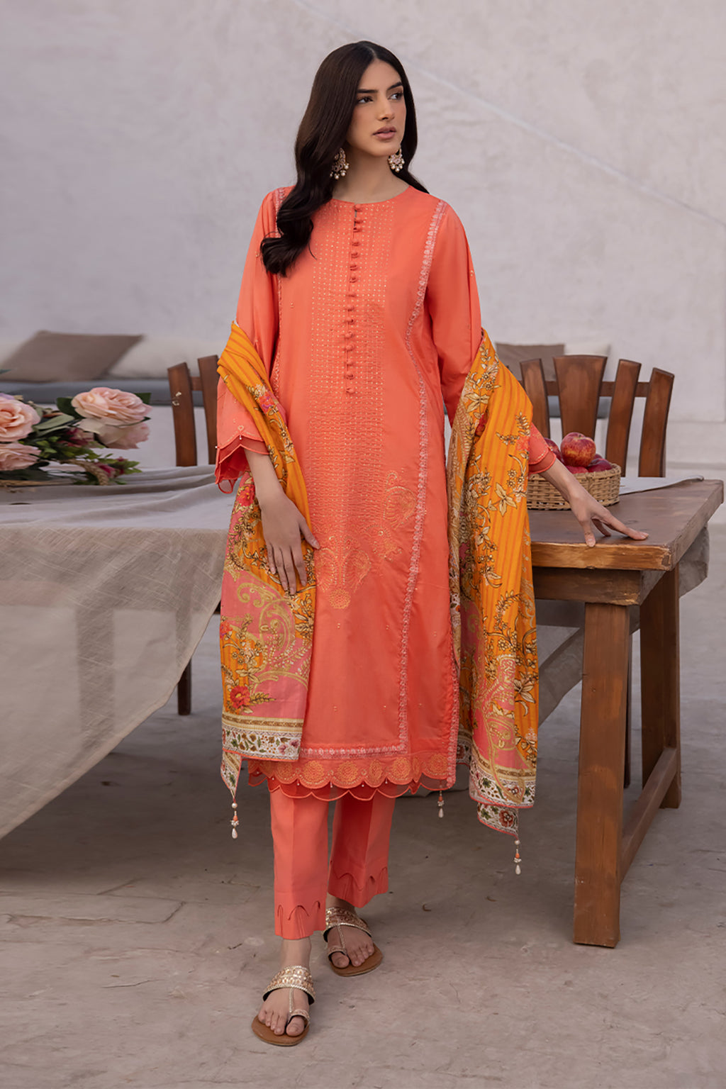 Embroidered Shirt Shalwar Dupatta - 1143