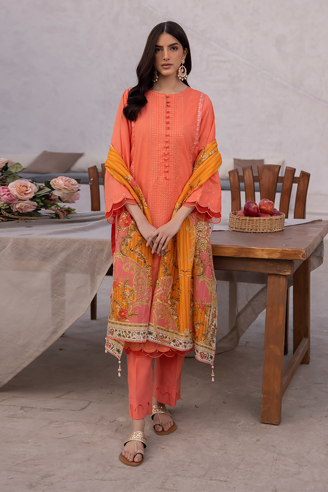 Embroidered Shirt Shalwar Dupatta - 1143