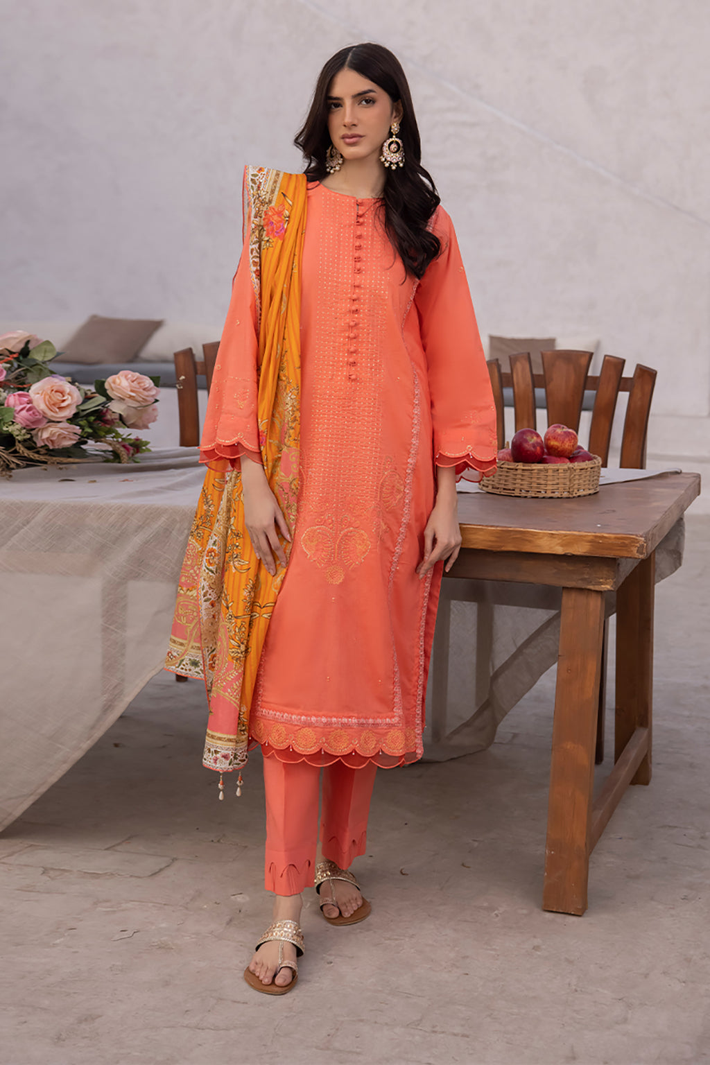 Embroidered Shirt Shalwar Dupatta - 1143