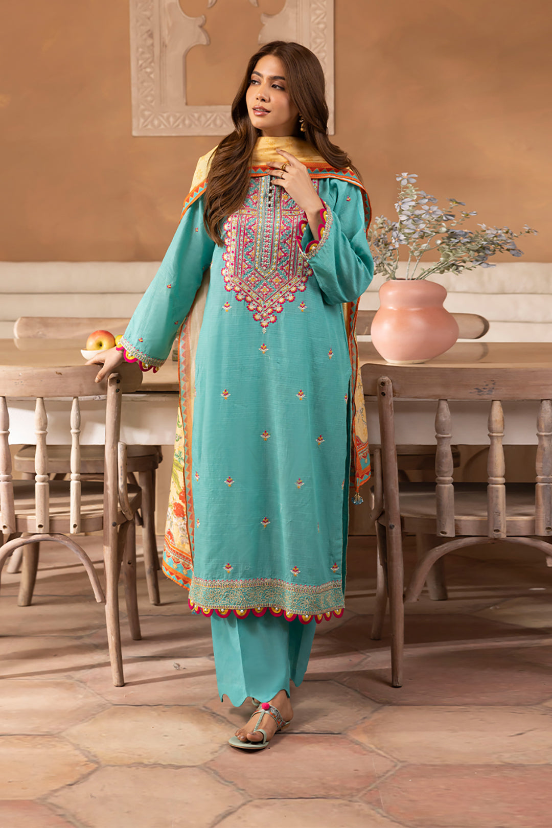 Embroidered Shirt Shalwar Dupatta - 1146